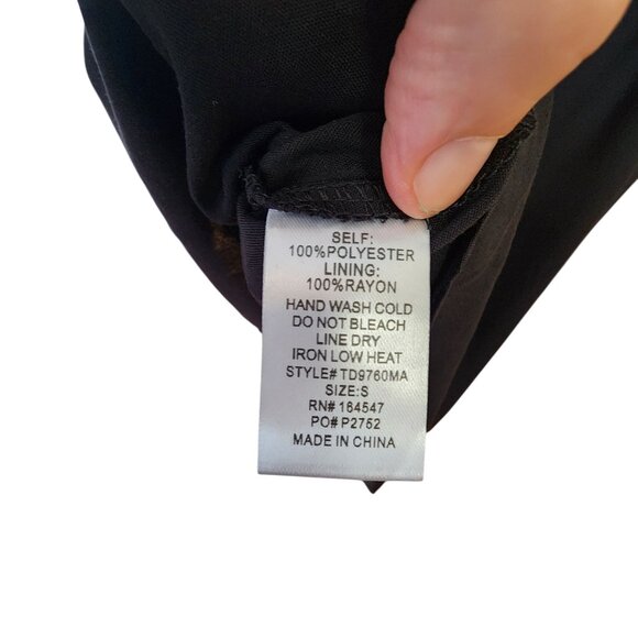 Womens Black Polyester & Rayon Slip Dress S - Picture 3 of 3